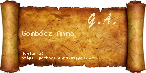 Gombócz Anna névjegykártya