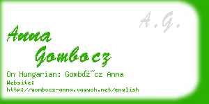 anna gombocz business card